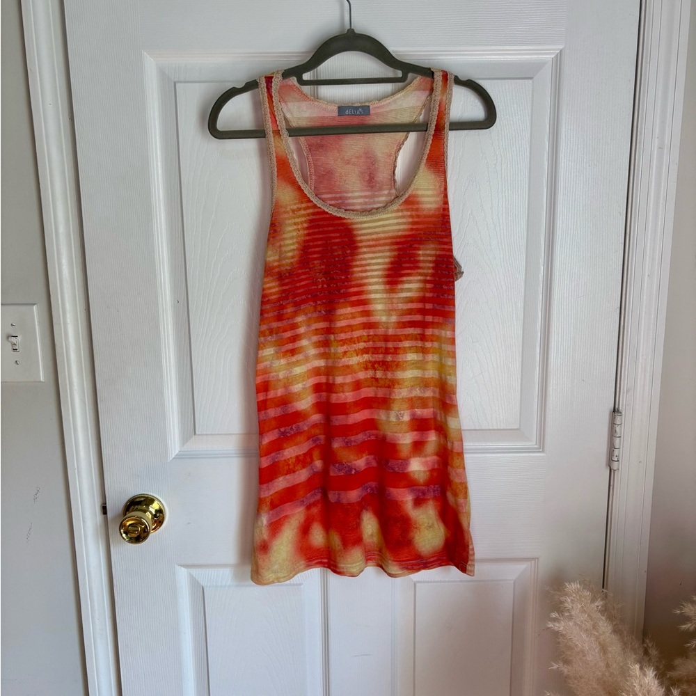 Delia’s Y2K Tie-Dye Burnout Tank